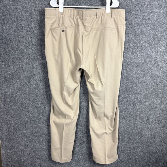 Under Armour Performance Pants Mens size 40 x 29 Beige Casual Active Golf - Picture 2 of 10